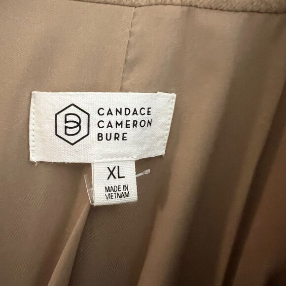 Candace Cameron Bure Men ~ Button Front Peacoat Jacket Warm Tan XL A556286 - Picture 4 of 6